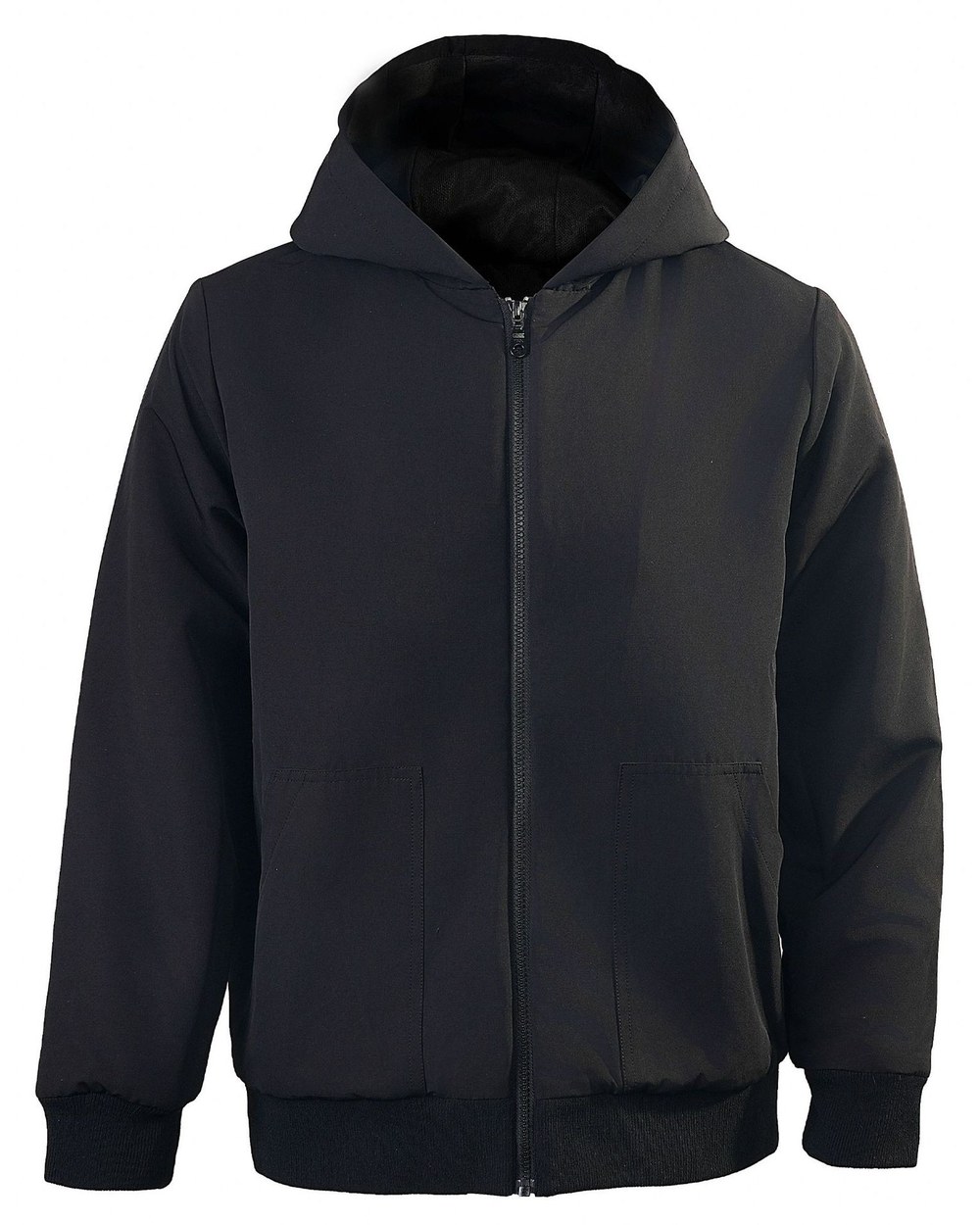 Black Hooded Zip Stab & Cut Resistant Jacket